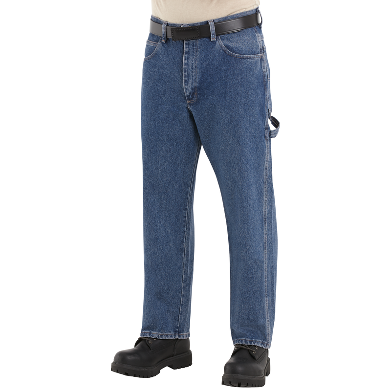 Bulwark 22 X 34 Blue Denim Cotton Flame Resistant Denim Jeans With Button Closure 